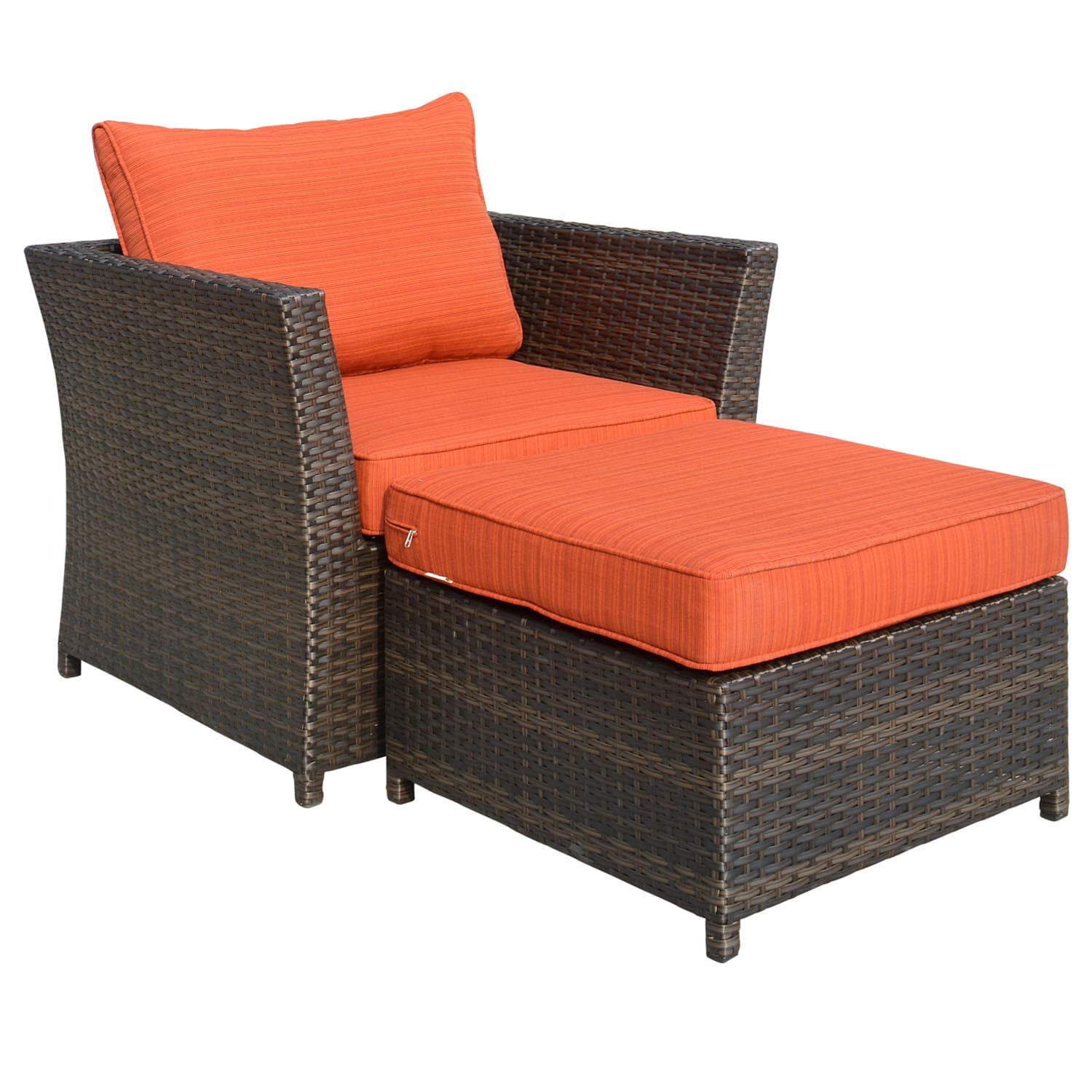 Ovios Patio Furniture Set Rimaru 6-Piece with 2 Pillows, No Assembly Required
