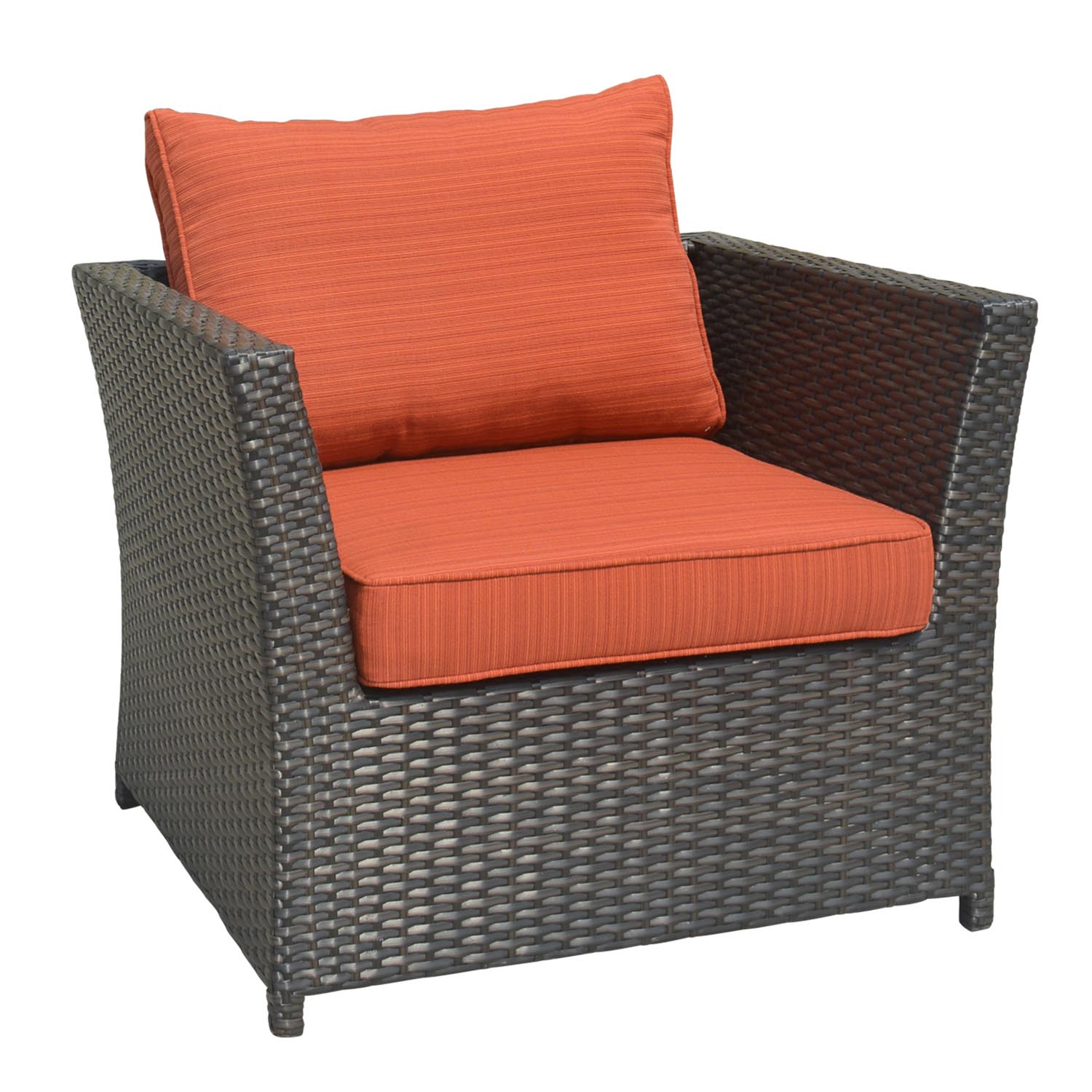 Ovios Outdoor Furniture Rimaru 3-Piece Patio Chair with Ottoman, No Assembly Required