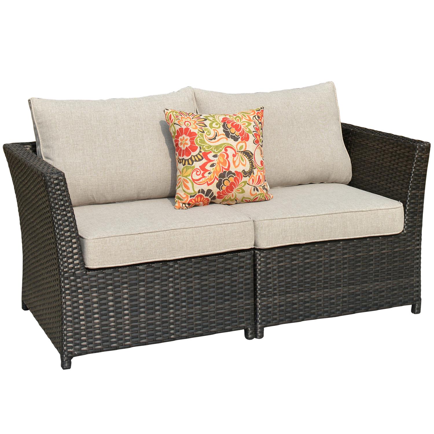 Ovios Patio Conversation Set Rimaru 9-Piece with 2 Chairs and 2 Pillows, No Assembly Required