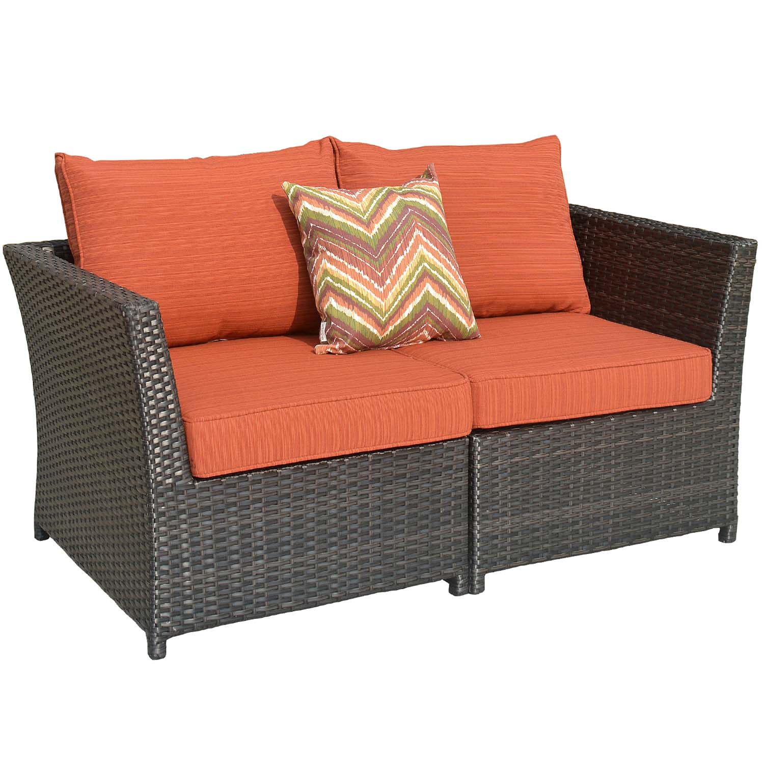 Ovios Patio Conversation Set Rimaru 9-Piece with 2 Chairs and 2 Pillows, No Assembly Required