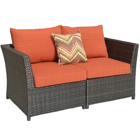 Ovios Patio Conversation Set Rimaru 9-Piece with 2 Chairs and 2 Pillows, No Assembly Required