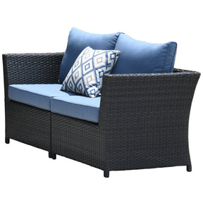 Ovios Patio Conversation Set Rimaru 9-Piece with 4 Pillows, No Assembly Required