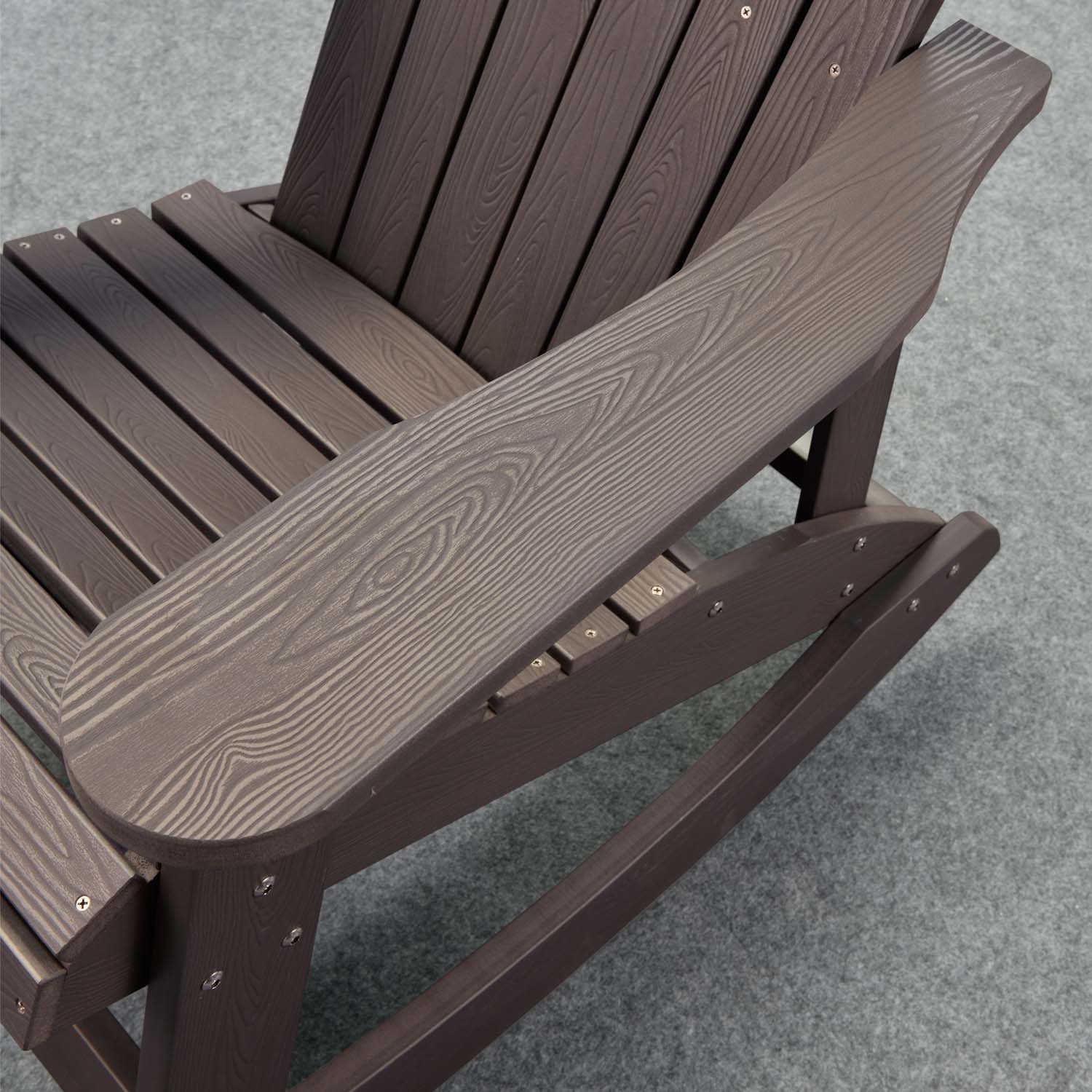 Ovios Outdoor Adirondack Rocker Chair, Waterproof Lounge Chair