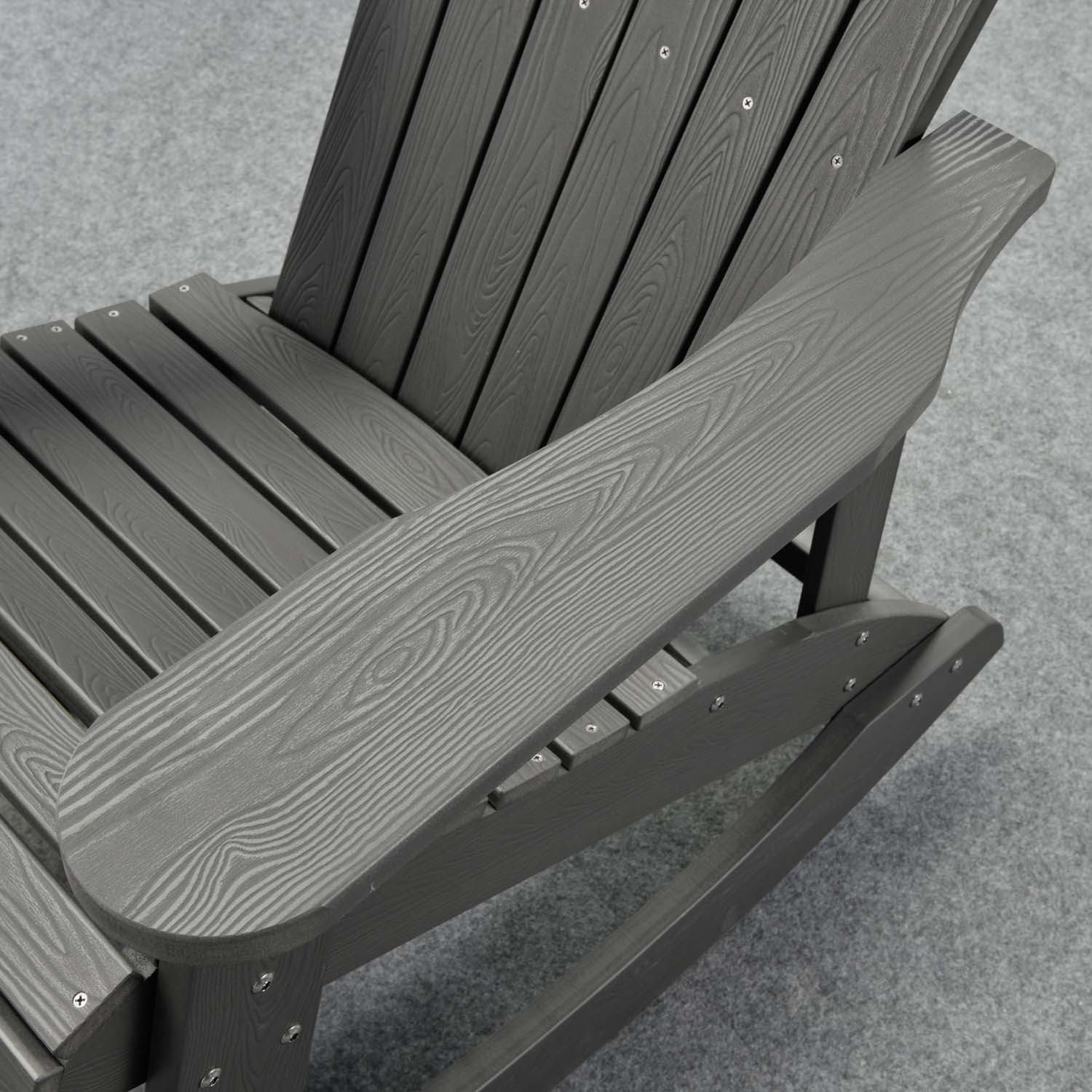 Ovios Outdoor Adirondack Rocker Chair, Waterproof Lounge Chair