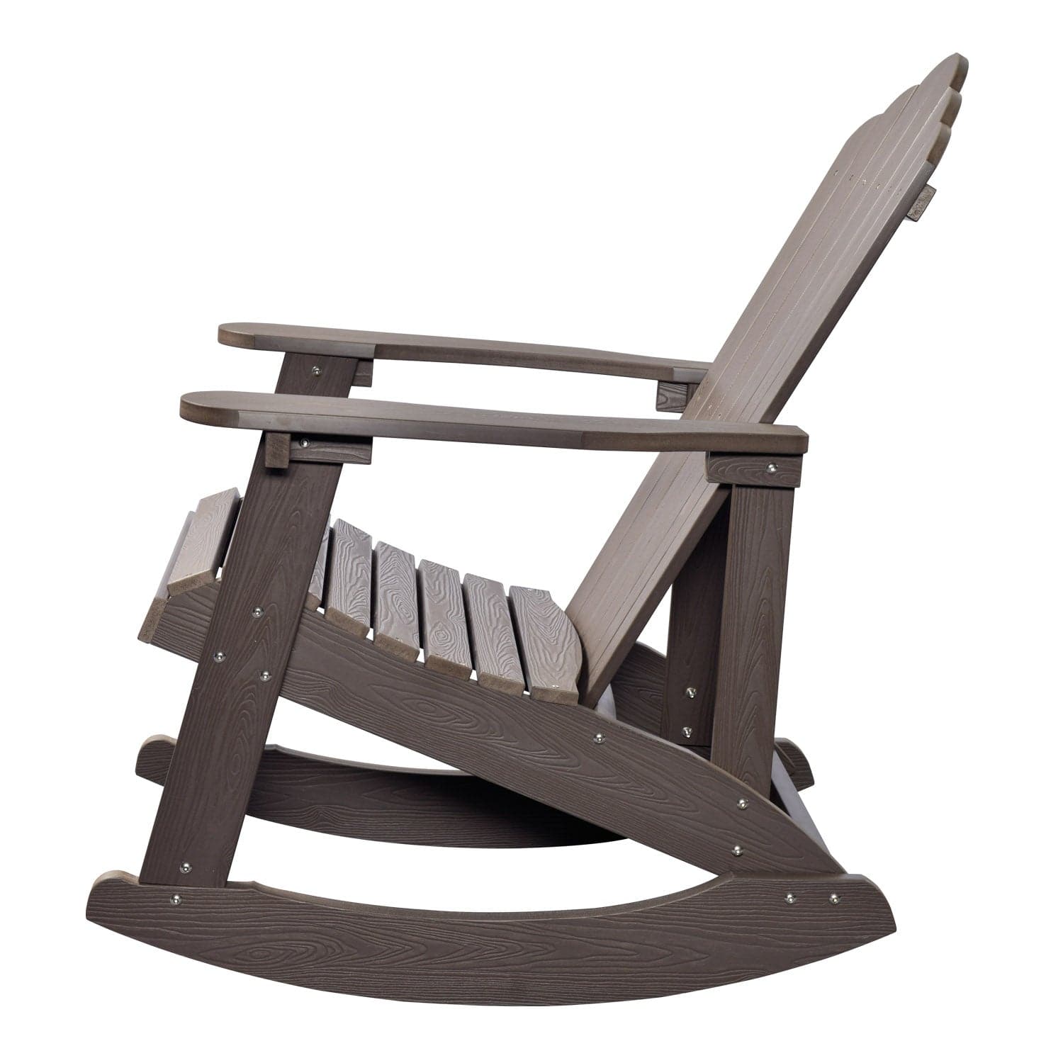 Ovios  Rocking Adirondack Chair 2-Piece Waterproof Plastic Frame