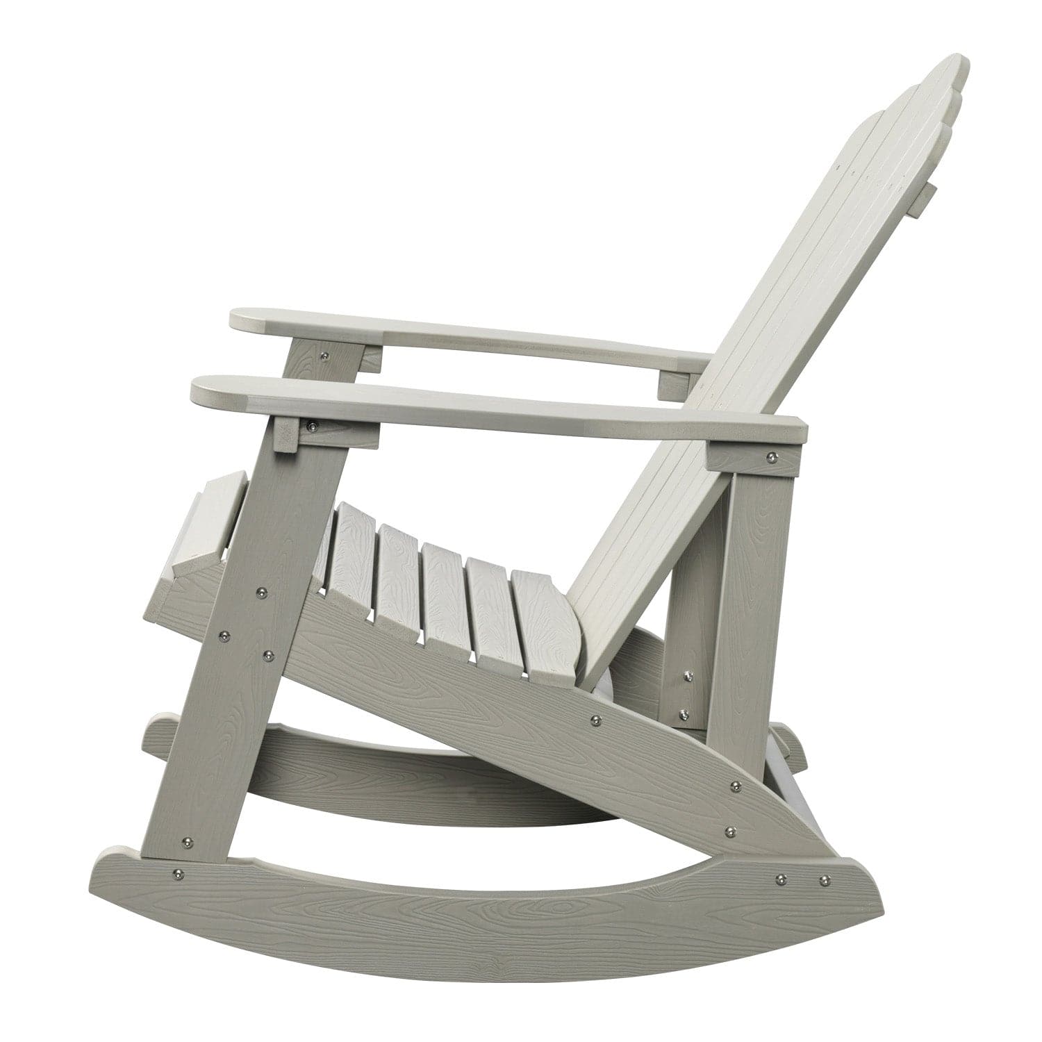 Ovios  Rocking Adirondack Chair 2-Piece Waterproof Plastic Frame