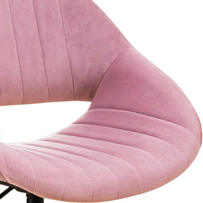 Ovios Cute Pink/Grey Cushion with Golden/Silver Base Desk Chair, Task Chair, Computer Desk Chair