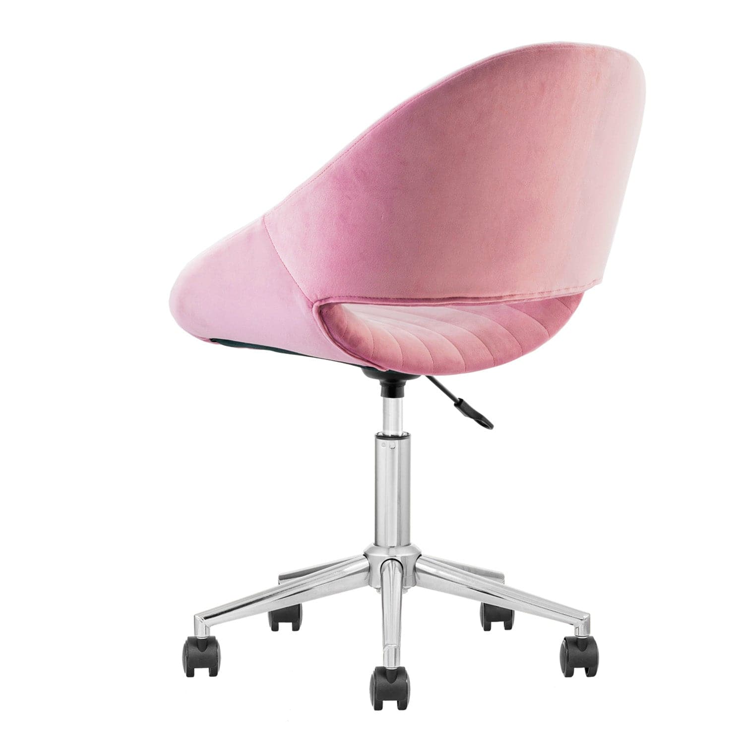 Ovios Cute Pink/Grey Cushion with Golden/Silver Base Desk Chair, Task Chair, Computer Desk Chair