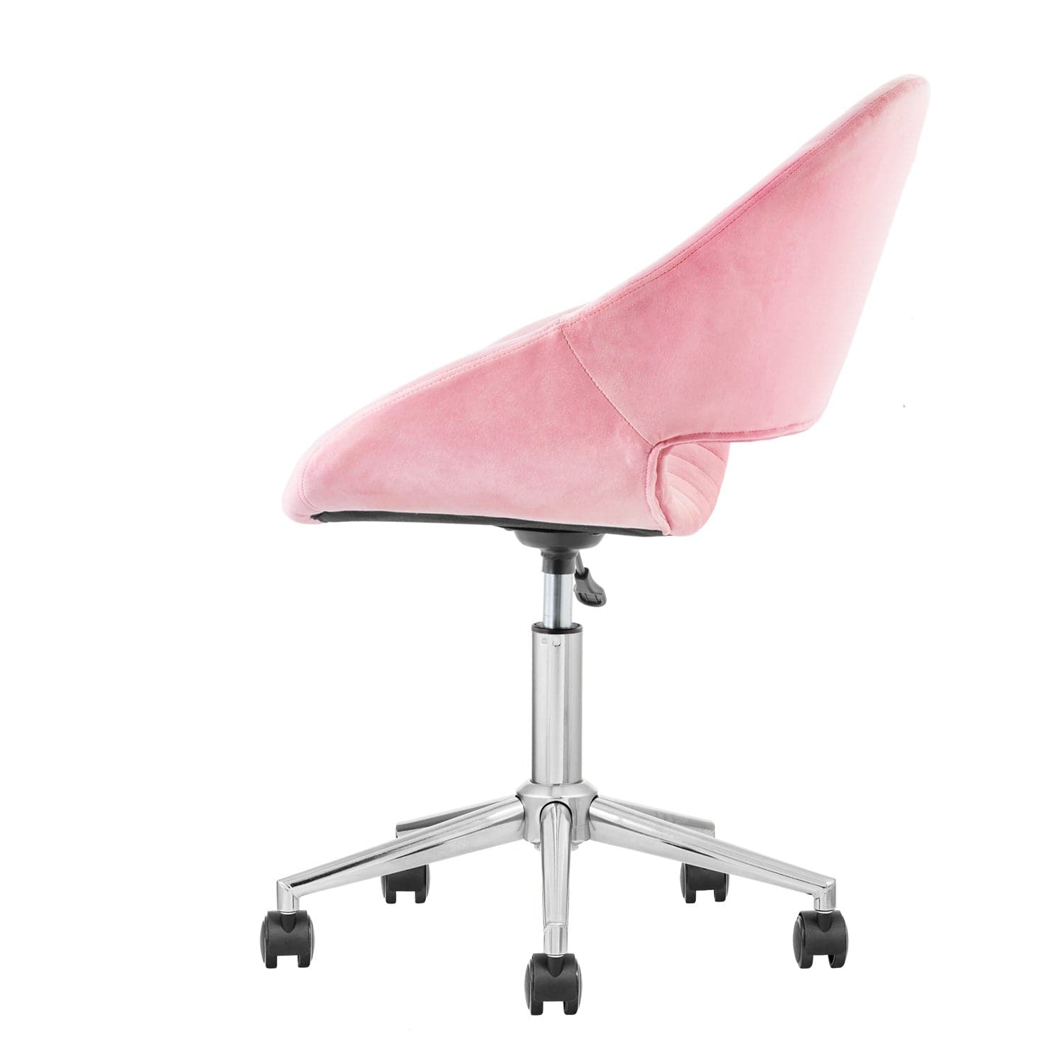 Ovios Cute Pink/Grey Cushion with Golden/Silver Base Desk Chair, Task Chair, Computer Desk Chair