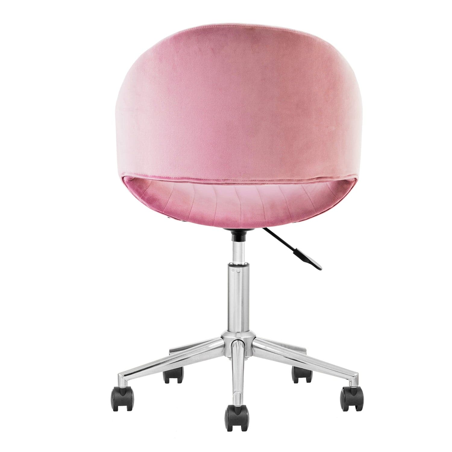 Ovios Cute Pink/Grey Cushion with Golden/Silver Base Desk Chair, Task Chair, Computer Desk Chair