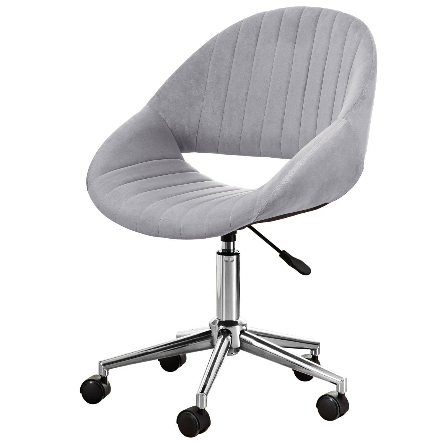 Ovios Cute Pink/Grey Cushion with Golden/Silver Base Desk Chair, Task Chair, Computer Desk Chair