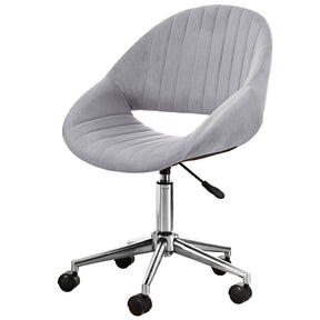 Ovios Cute Pink/Grey Cushion with Golden/Silver Base Desk Chair, Task Chair, Computer Desk Chair