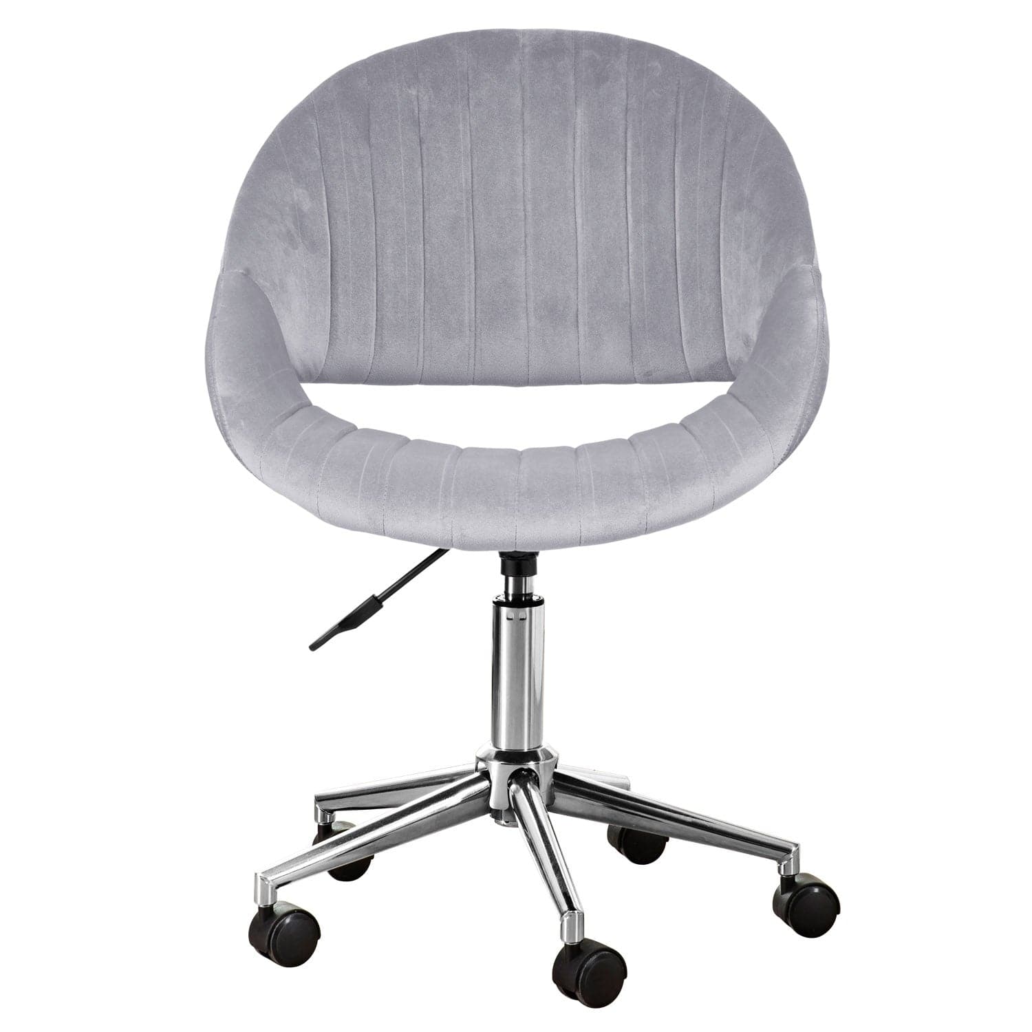 Ovios Cute Pink/Grey Cushion with Golden/Silver Base Desk Chair, Task Chair, Computer Desk Chair