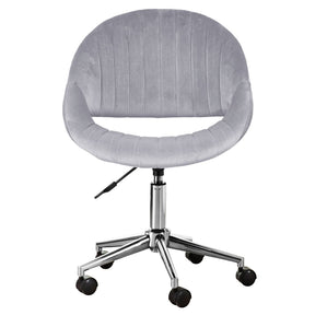 Ovios Cute Pink/Grey Cushion with Golden/Silver Base Desk Chair, Task Chair, Computer Desk Chair