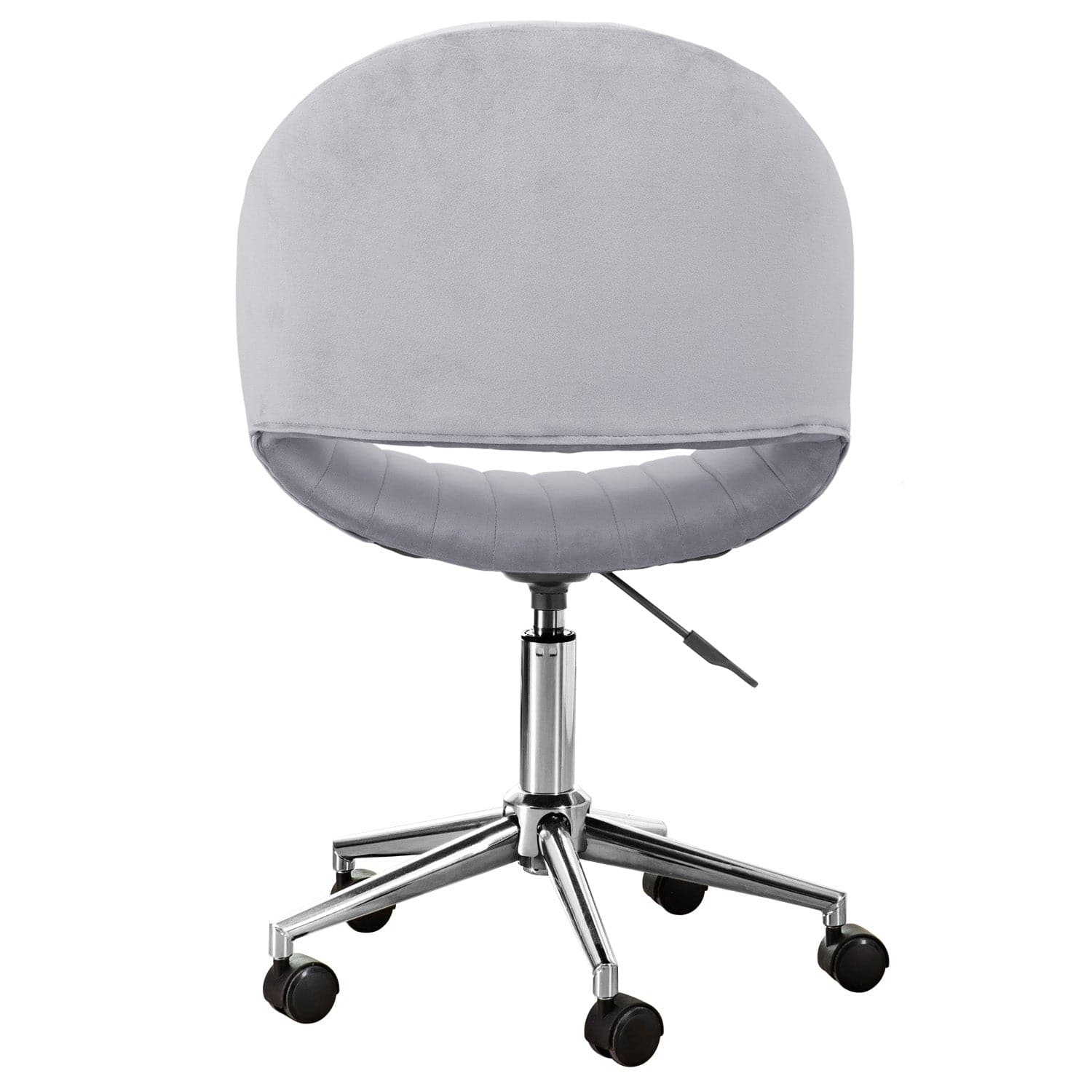 Ovios Cute Pink/Grey Cushion with Golden/Silver Base Desk Chair, Task Chair, Computer Desk Chair
