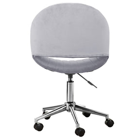 Ovios Cute Pink/Grey Cushion with Golden/Silver Base Desk Chair, Task Chair, Computer Desk Chair