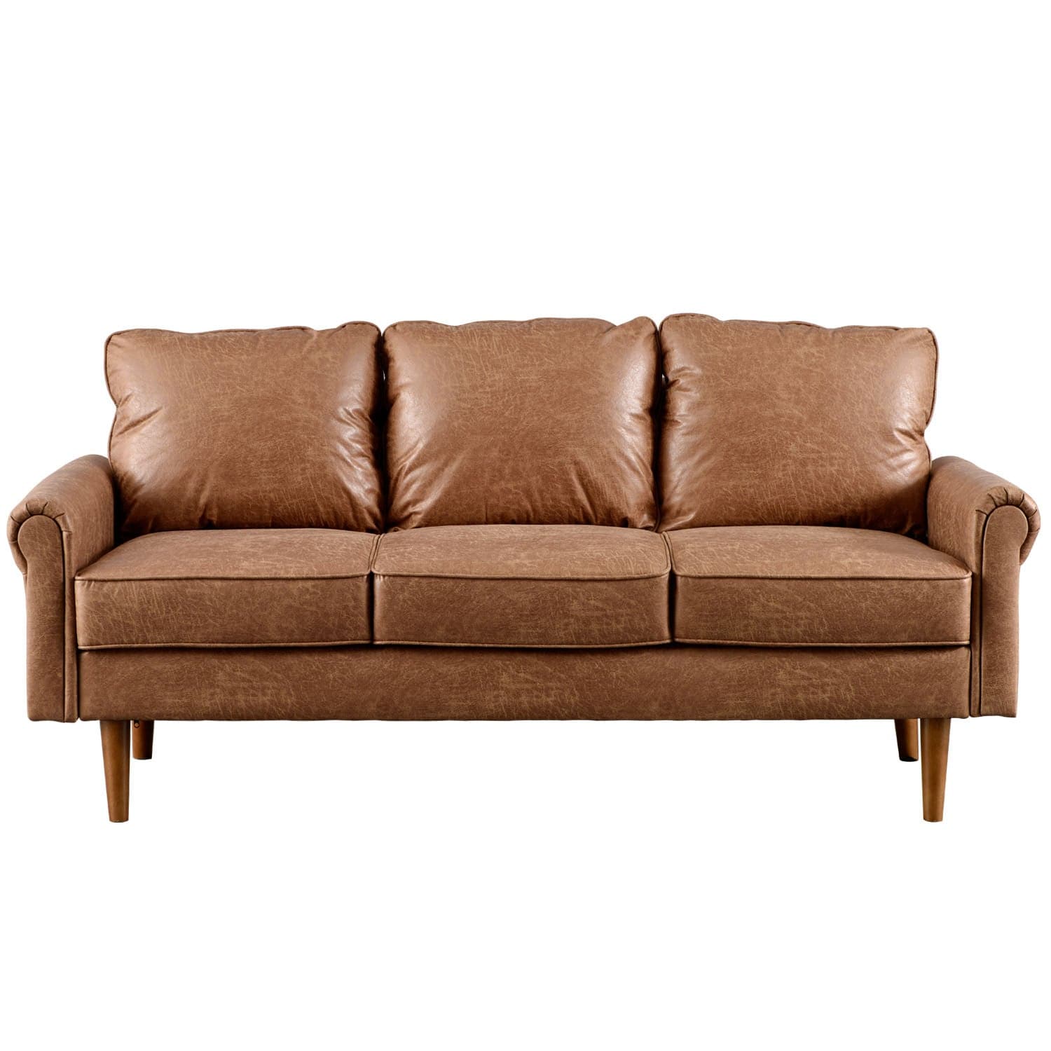 Ovios Living Room 73.6'' Wide Suede or Line Fabric Sofa, 6 Colors