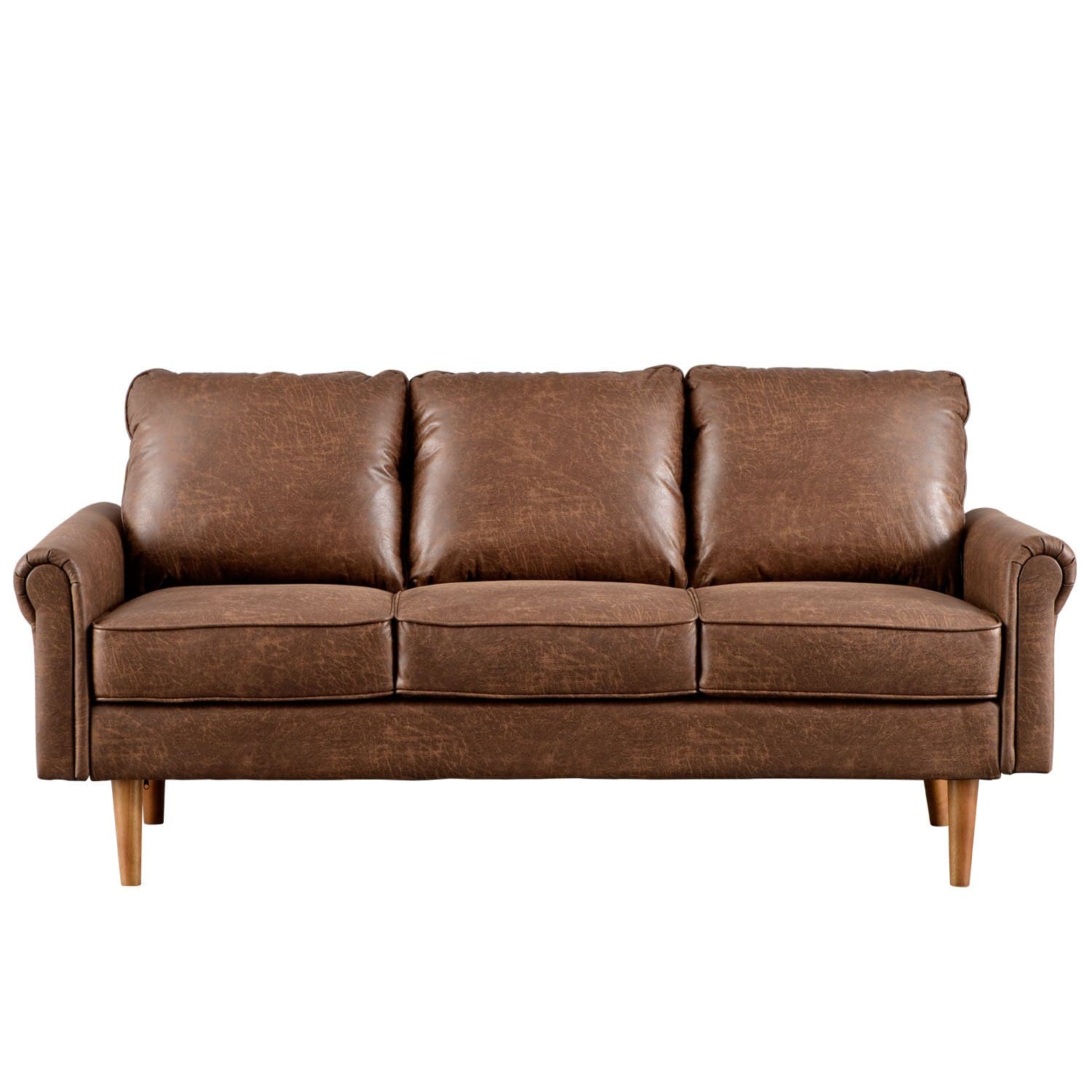 Ovios Living Room 73.6'' Wide Suede or Line Fabric Sofa, 6 Colors