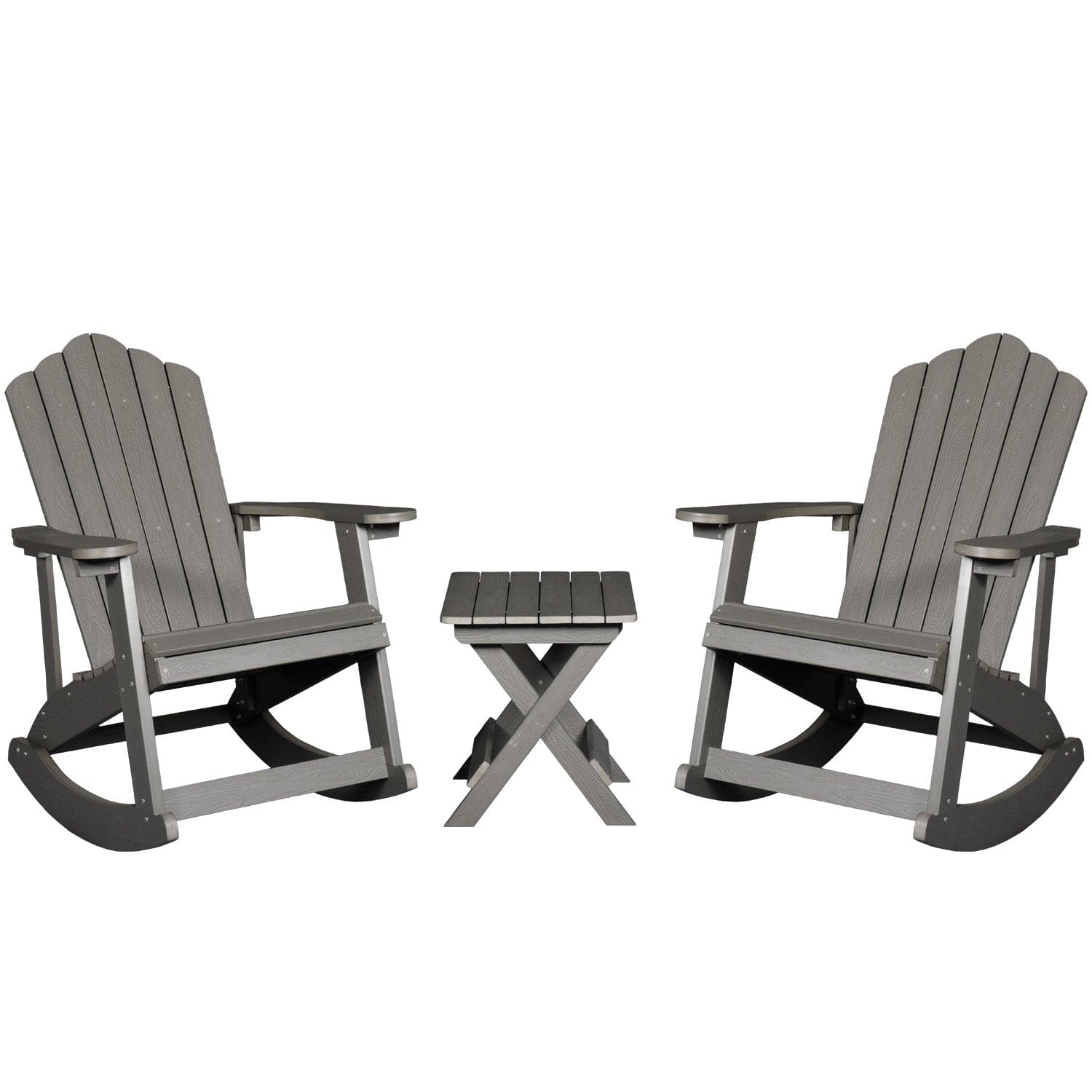 Ovios Patio Table and Chairs 3-Piece with Adirondack Chair and Folded Table