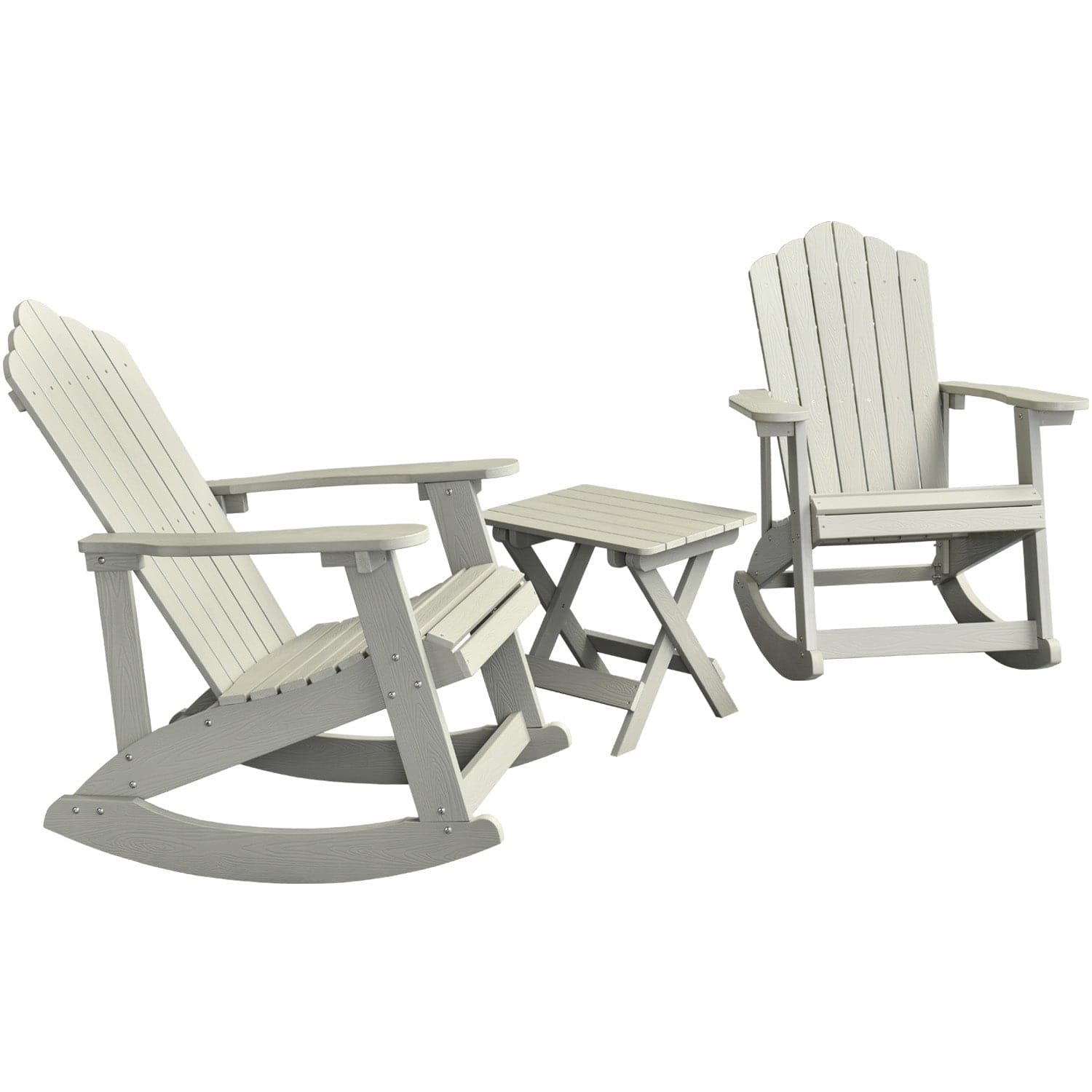 Ovios Patio Table and Chairs 3-Piece with Adirondack Chair and Folded Table