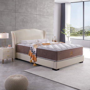 Xizzi 14" Medium Hybrid Mattress Bamboo Fiber Fabric Cover Cooling Gel Memory Foam