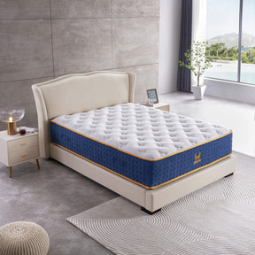 Xizzi 14" Medium Hybrid Mattress Bamboo Fiber Fabric Cover Cooling Gel Memory Foam
