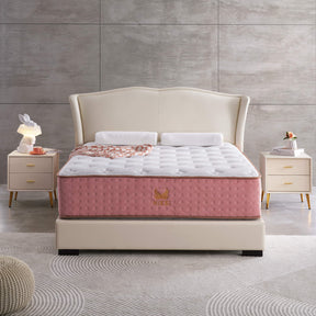 Xizzi 14" Medium Hybrid Mattress Bamboo Fiber Fabric Cover Cooling Gel Memory Foam