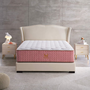 Xizzi 14" Medium Hybrid Mattress Bamboo Fiber Fabric Cover Cooling Gel Memory Foam