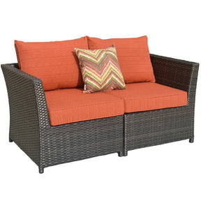 Ovios Patio Furniture Set 3-Piece Rimaru Couch with Table, No Assembly Required