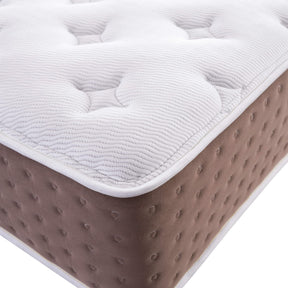 Xizzi 14" Medium Hybrid Mattress Bamboo Fiber Fabric Cover Cooling Gel Memory Foam