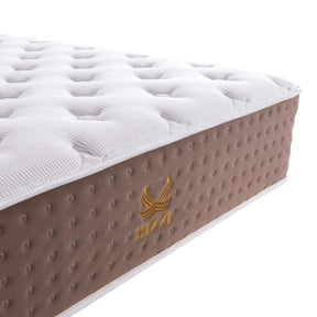 Xizzi 14" Medium Hybrid Mattress Bamboo Fiber Fabric Cover Cooling Gel Memory Foam