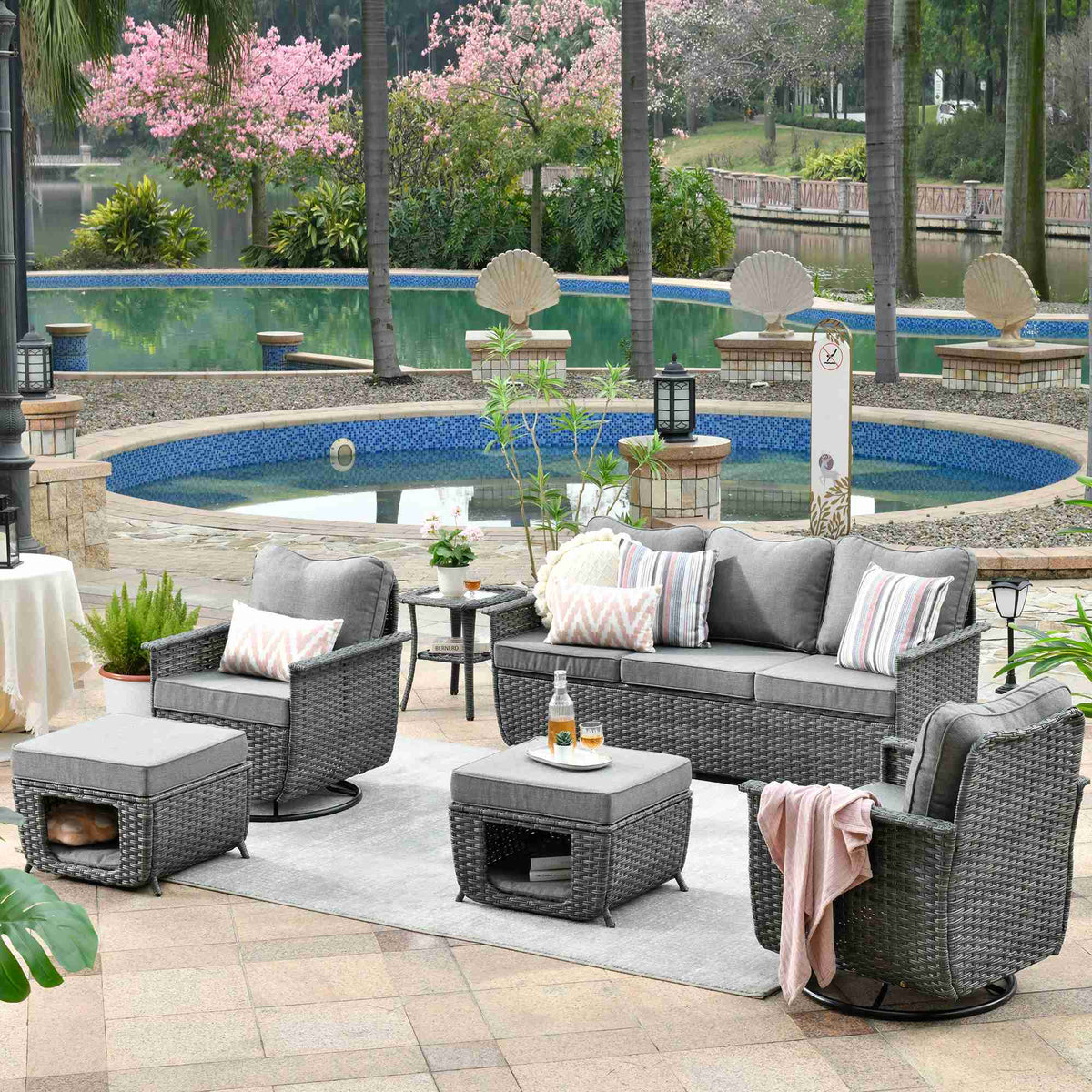 #color_Dark Grey Wicker Dark Grey Cushion