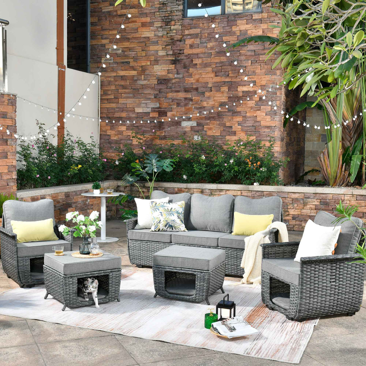 #color_Dark Grey Wicker Dark Grey Cushion