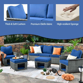 Ovios Patio Conversation Set 5 Pieces with Multifunctional Storage