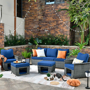 Ovios Patio Conversation Set 5 Pieces with Multifunctional Storage
