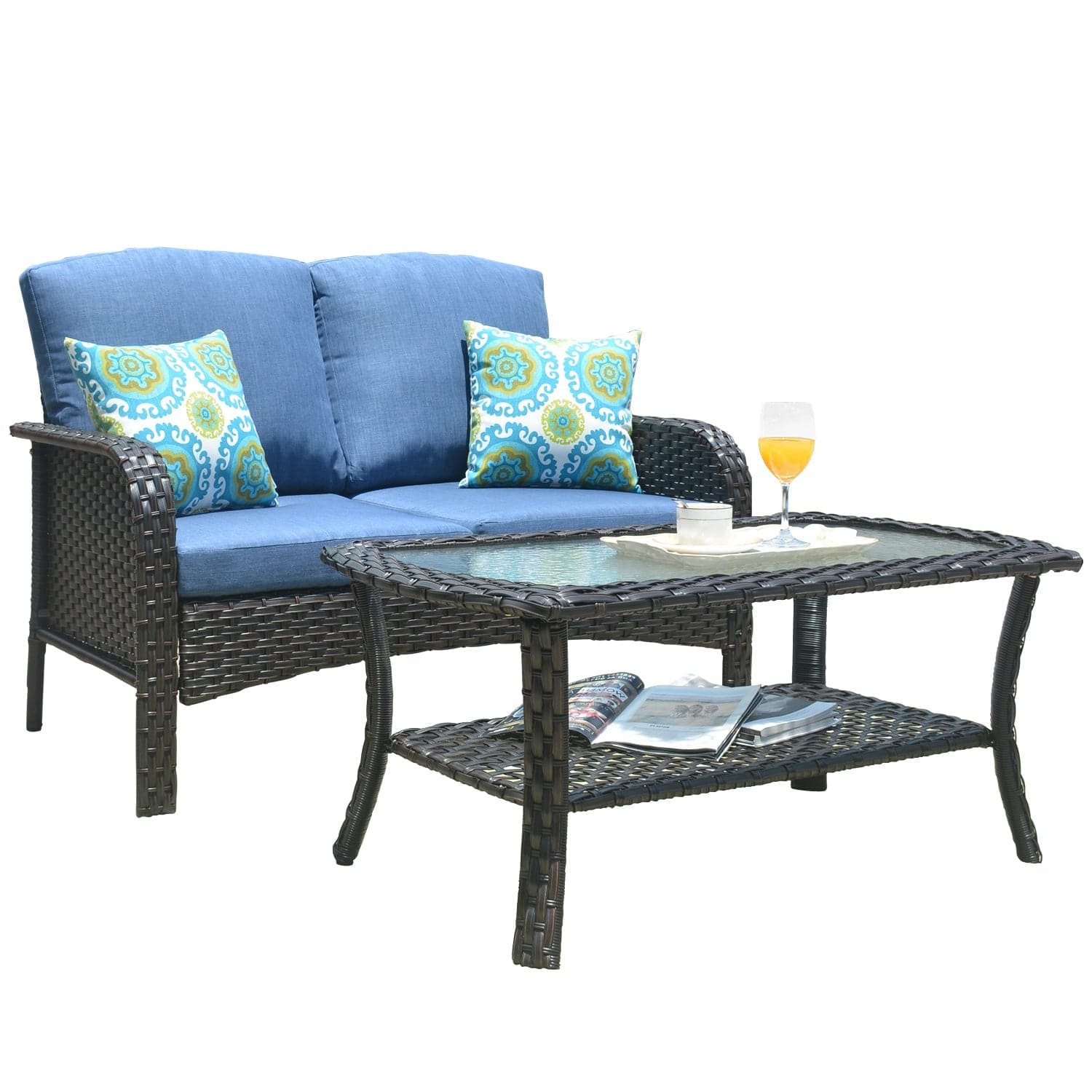 Ovios Patio Furniture Sets High Back 2-Piece